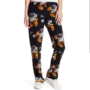 Theory Distressed Floral Print Silk Pant